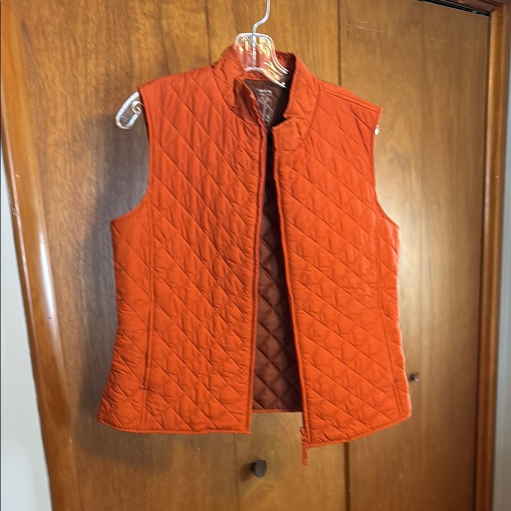 Orange Quilted Vest